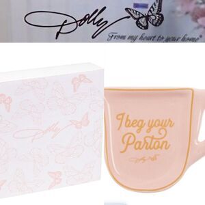 Dolly Parton Dolly Wood Decorative Plaque & I Beg Your Pardon Tea Bag Holder